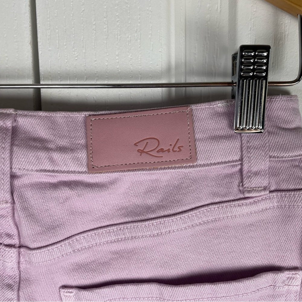 Rails Denim The Getty High Rise Wide Leg Jeans Women’s 26 Lilac Luxury Designer - Picture 9 of 16